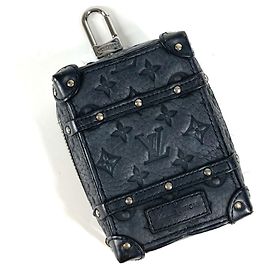 Louis Vuitton Black Leather Handbag Charm Black