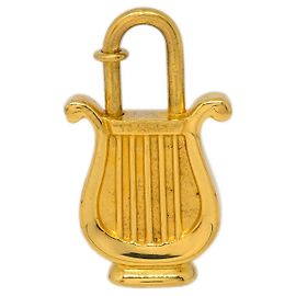 Lucchetto Harp Hermès 1996 Design Metallico Limitato D'oro