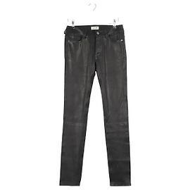 Zadig & Voltaire Black leather slim pants Black