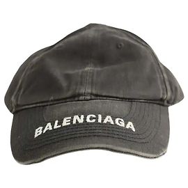 Balenciaga Boné preto de algodão Preto
