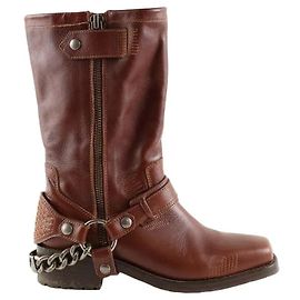 Zadig & Voltaire Brown leather biker boots Brown