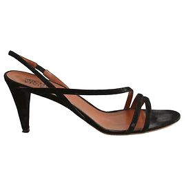 Sandali Michel Vivien in camoscio nero Nero