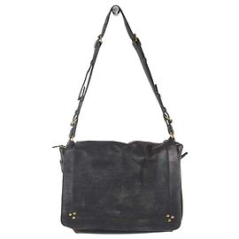 Jerome Dreyfuss Borsa a spalla in pelle nera Nero