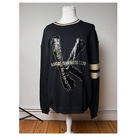 Autre Marque Vintage Kansai Yamamoto Herrenpullover schwarz gold M/L Schwarz