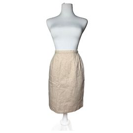 Falda de lana vintage Dior beige M Beige
