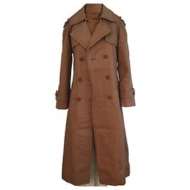 Trench Chanel Marrone in Seta e Cotone Marrone