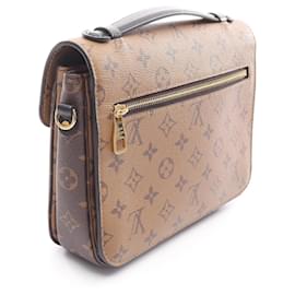 Louis Vuitton-Louis Vuitton Metis MM Monogram Reverse Pochette Handbag-Brown,Black