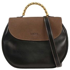 Bolsa de ombro Loewe Velazquez em couro Marrom