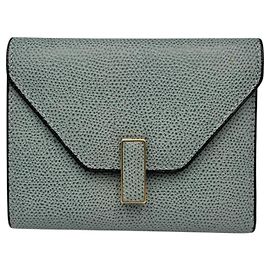 Valextra Iside Tri-fold Wallet Blue