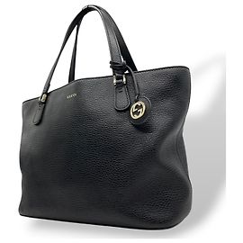 Bolsa Gucci Swing Tote em couro preto Preto