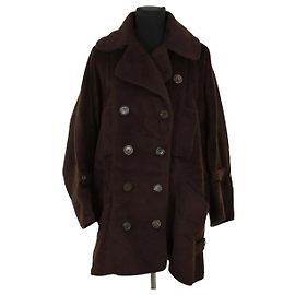 Kenzo Brown fur coat Brown