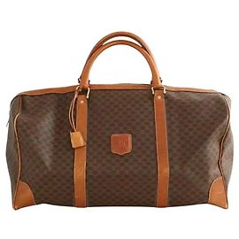 Céline Braune Leder-Reisetasche Braun