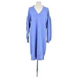 Barrie Blaues Kaschmirkleid Blau