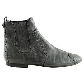 Balenciaga Botas de couro verde Verde