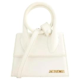 Jacquemus-Le Petit Chiquito White Leather Shoulder Bag-White