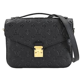 Louis Vuitton-Louis Vuitton Monogram Empreinte Pochette Metis MM Shoulder Bag-Black