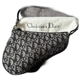 Borsa Saddle Christian Dior Nera in tessuto Nero