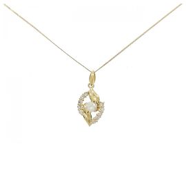 Autre Marque Collier en diamant Au750 Doré