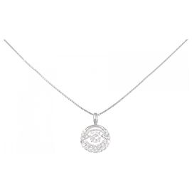 Autre Marque Au750 Diamond Necklace Silvery