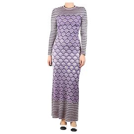 Paco Rabanne Maxikleid aus lila Lurex - Größe M Lila
