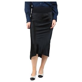 Rick Owens Schwarze Satinrock - Größe UK 10 Schwarz