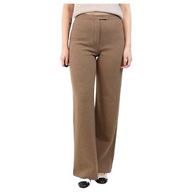 Loro Piana Pantalones de cachemira marrones - talla UK 10 Castaño