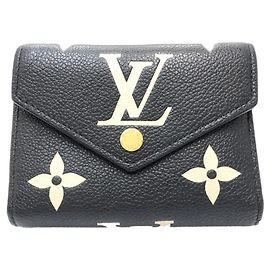 Louis Vuitton Tri-fold Wallet Black Multiple colors Monogram
