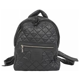 Chanel Cambon Nylon Backpack Black