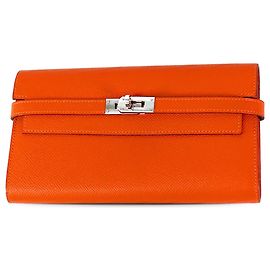 Cartera Longa Kelly Epsom Naranja Hermès Naranja