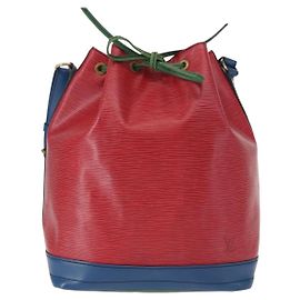 Louis Vuitton Tricolor Noe Handbag Epi Leather Large Red