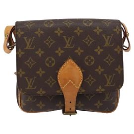 Bolsa Cartouchiere Monogram Canvas MM Louis Vuitton Marrom