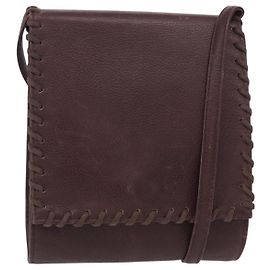 Bolsa de ombro vintage Saint Laurent em couro Roxo
