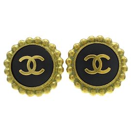 Chanel CC Round Metal Nero