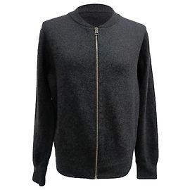 Autre Marque Mr. P. Strickjacke mit Reißverschluss aus grauem Kaschmir
 Grau