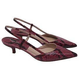 Michael Kors Hallie Python Embossed Pumps in Animal Print Leather Other Python print