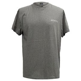 Camiseta de algodón gris con estampado del logo Jacquemus Gris
