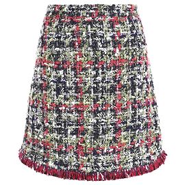 Saia Mini em Lã Multicolorida com Estampa de Tweed-Bouclé Etro Multicor