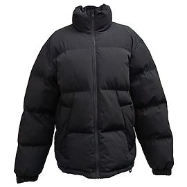 Sandro Zipped Quilted Down Jacket in Black Polyamide Black