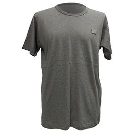 Camiseta de gola redonda Face-Patch em algodão cinza da Acne Studios Cinza