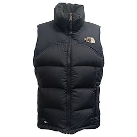 The North Face Zipped Down Vest Jacket in Black Nylon Black