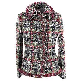 Etro Tweed Jacket in Multicolor Wool Multiple colors