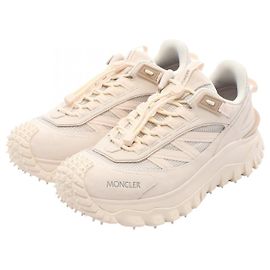Sneakers in pelle e tessuto Moncler TRAILGRIP Multicolore Beige
