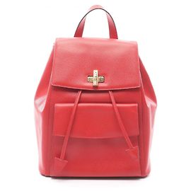 Céline Mochila de cuero Celine Roja