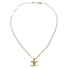 Pendente Chanel CC in metallo D'oro