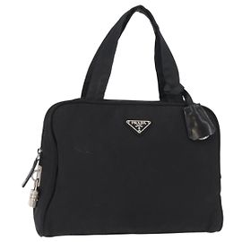 Borsa a Spalla Bowling Tessuto Media Prada Nero