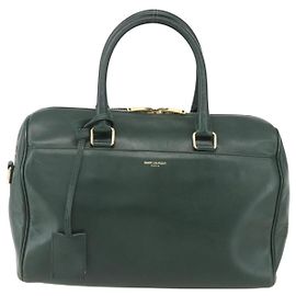 Sac Duffle Classique en Cuir Saint Laurent 12 Vert
