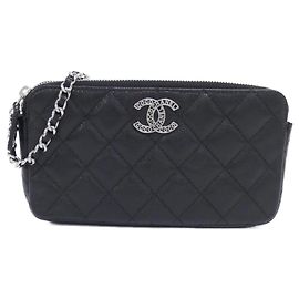Chanel AP3837 Cartera de Cadena Negra Negro