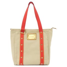 Louis Vuitton Antigua Cabas MM Handbag Beige