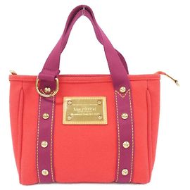 Louis Vuitton Antigua Cabas PM Handbag Red