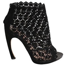 Alexander Mcqueen Talons en daim noirs Noir